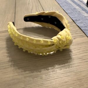 Yellow beaded Lele Sadoughi headband